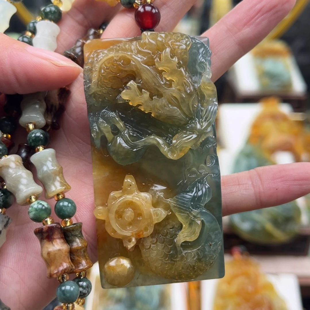 岫玉未镶嵌挂件挂件
