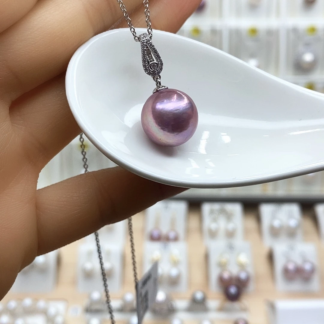 淡水珍珠颈饰银S925镶嵌