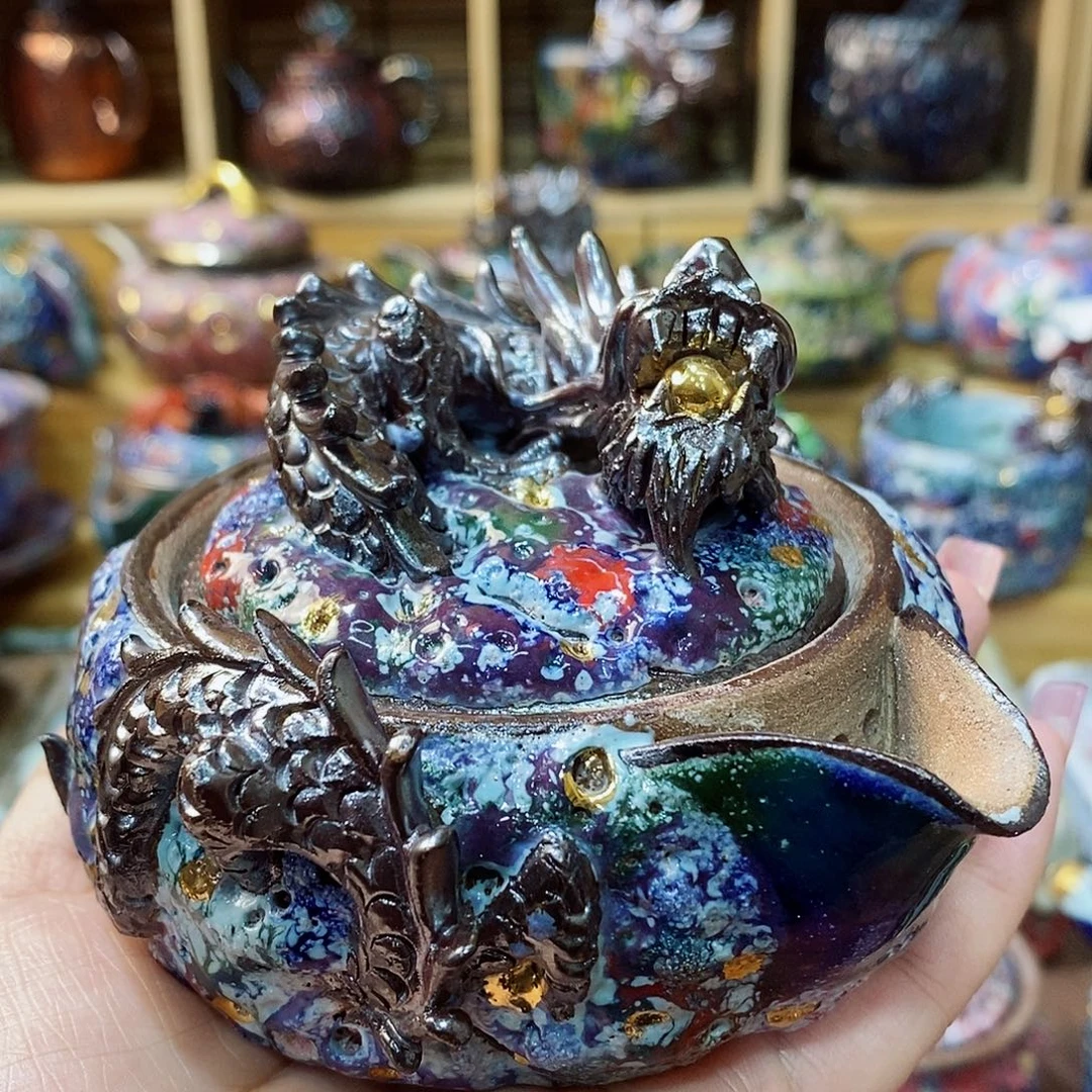 粗陶柴烧志野茶器