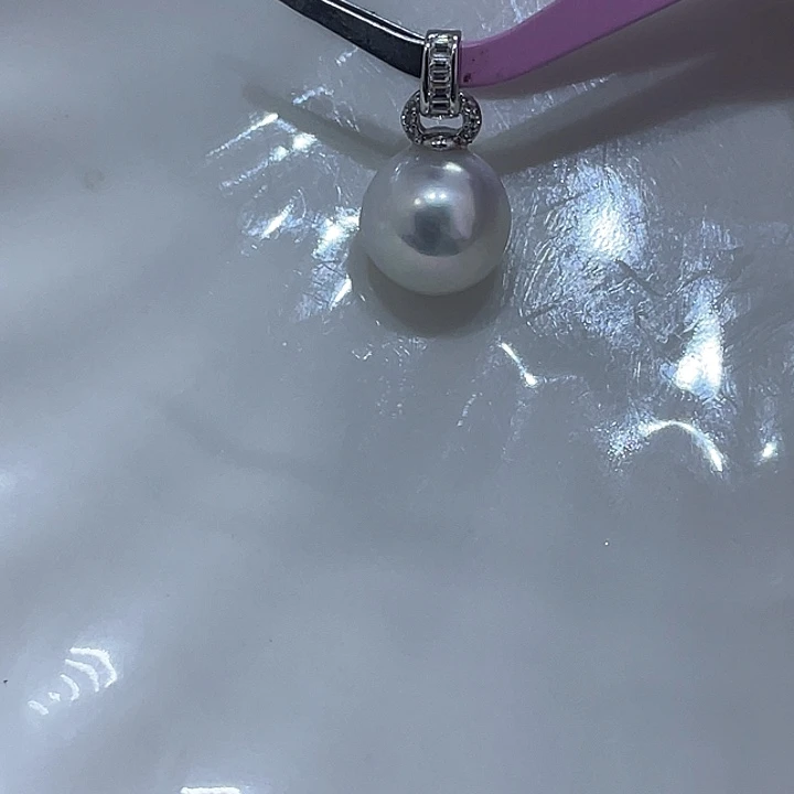 颈饰银S925镶嵌淡水珍珠