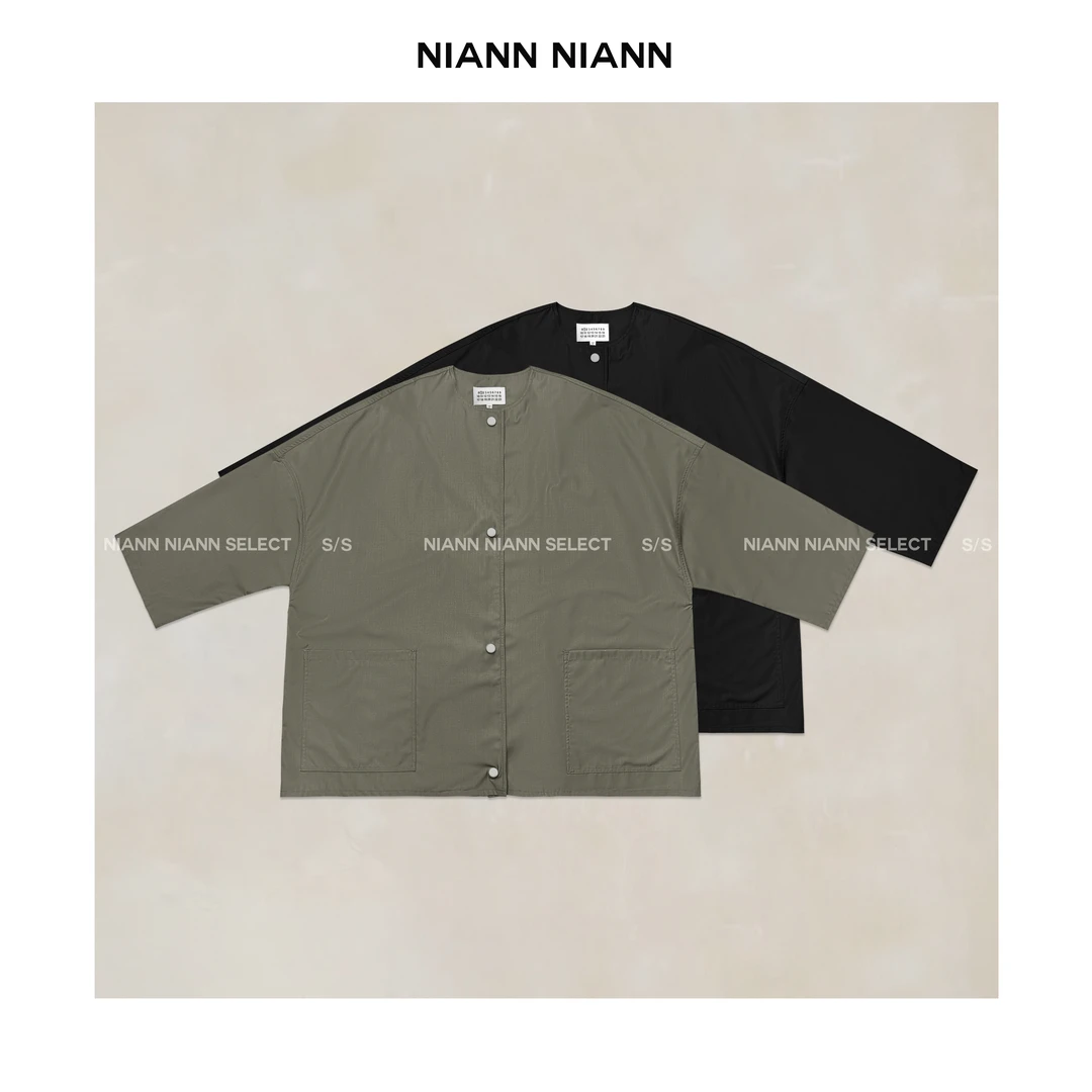 NiannNiann 松弛感小众简约休闲防水男友防晒轻薄无领外套14170