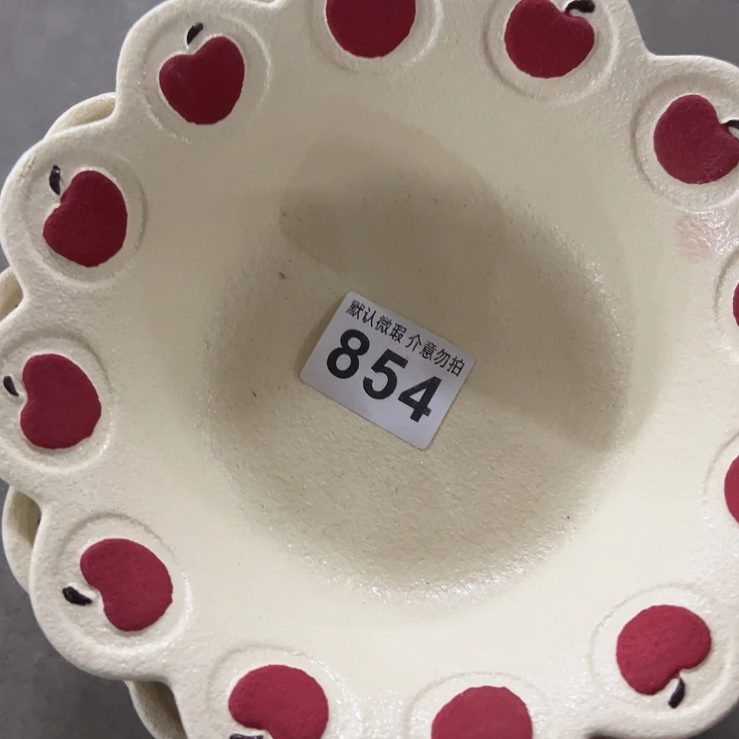 搪瓷微瑕苹果面碗一个854