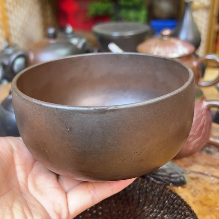 陶瓷柴烧坭兴陶碗380cc