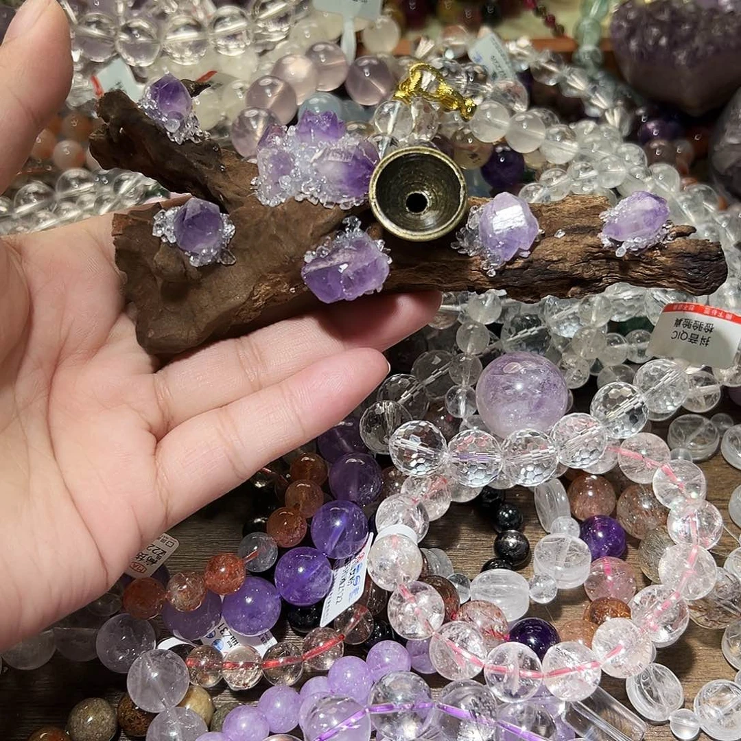 水晶手链未镶嵌米*紫水晶底座
