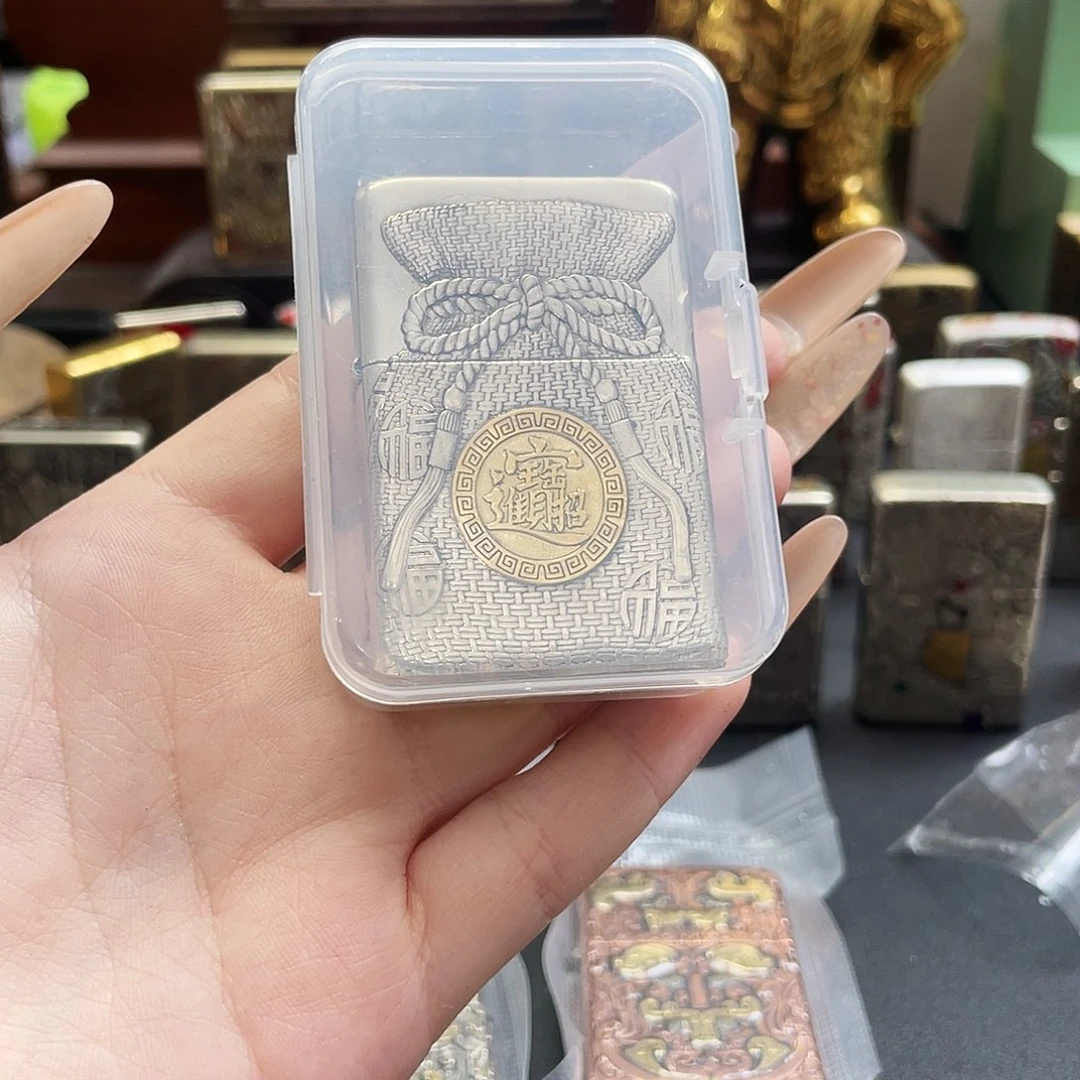 纯铜小**临白铜钱袋子