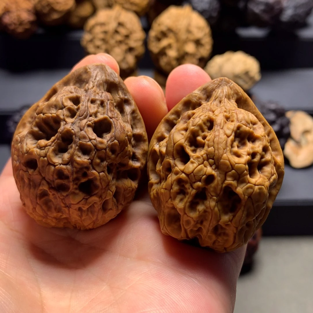 文玩核桃把件鸡血石41