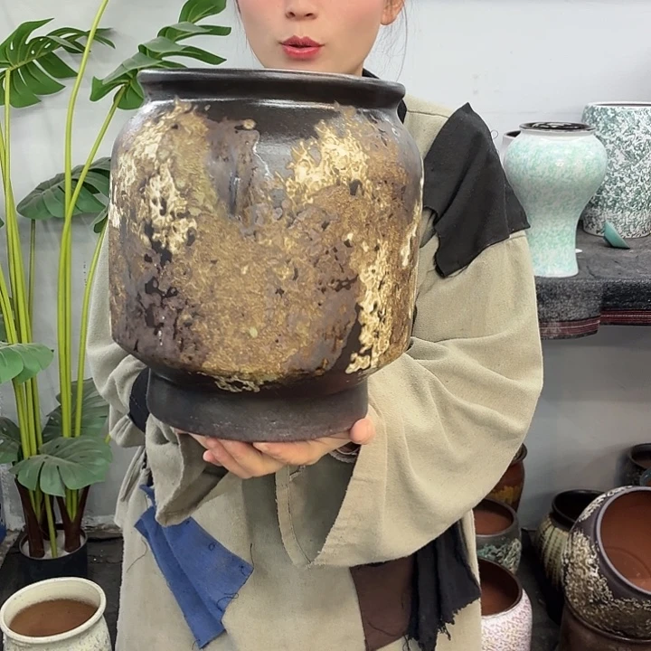 20×27 -粗陶花盆有孔-买买买