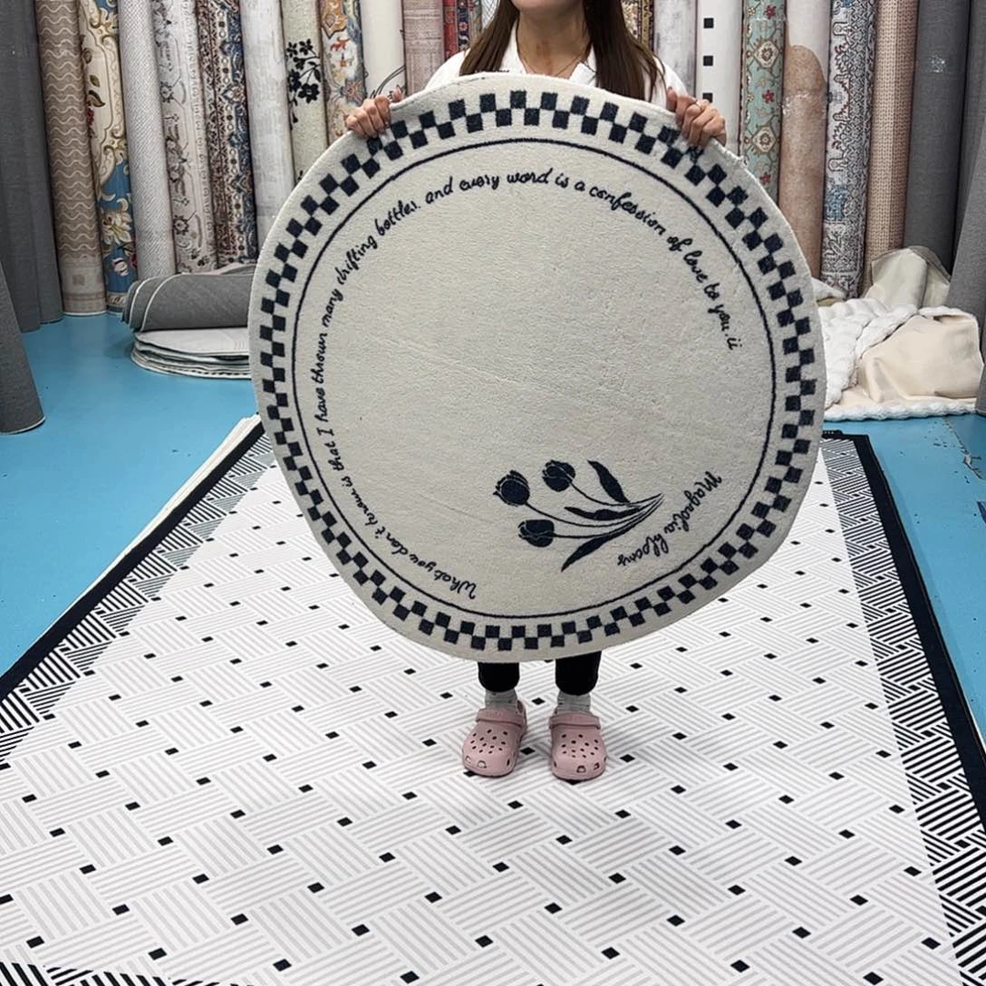 混纺加厚棉布底仿羊绒直径一米圆全新特价福利