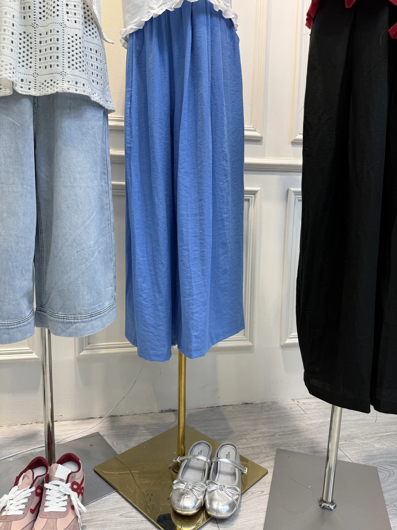 慵懒风麻感长裤休闲裤