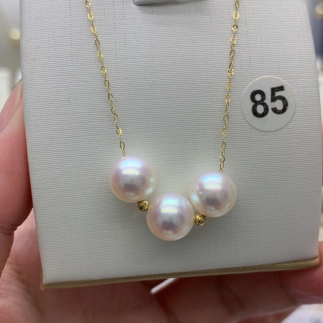 海水珍珠18K金镶嵌项链