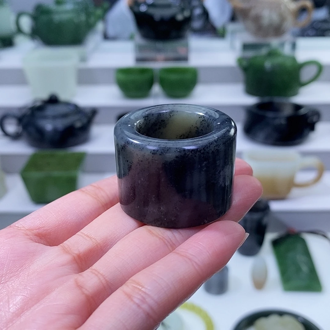 和田玉未镶嵌挂件扳指