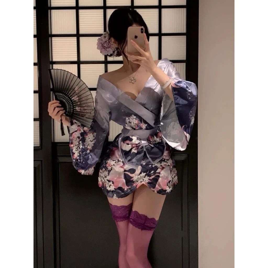 性感日式和服睡衣二次元少女浴袍开襟情取制服倩趣内衣纯欲战袍