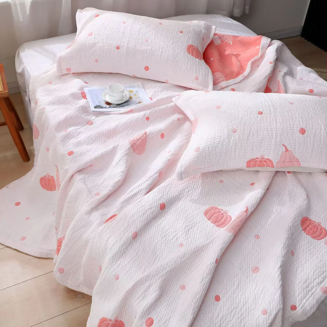 【南瓜】韩系轻奢绵柔吸汗美学被四季被韩国毯