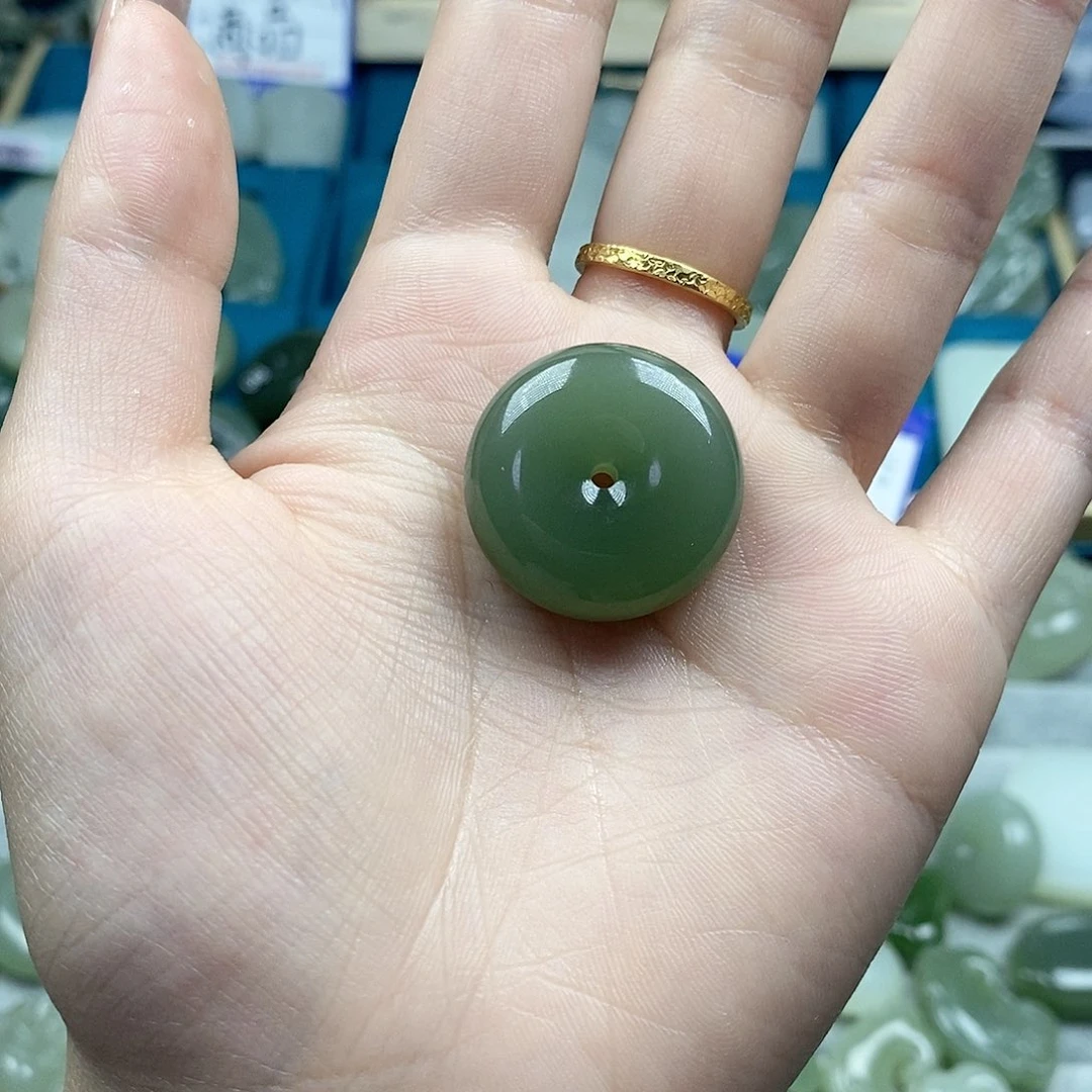 和田玉未镶嵌颈饰X****.平安扣0709