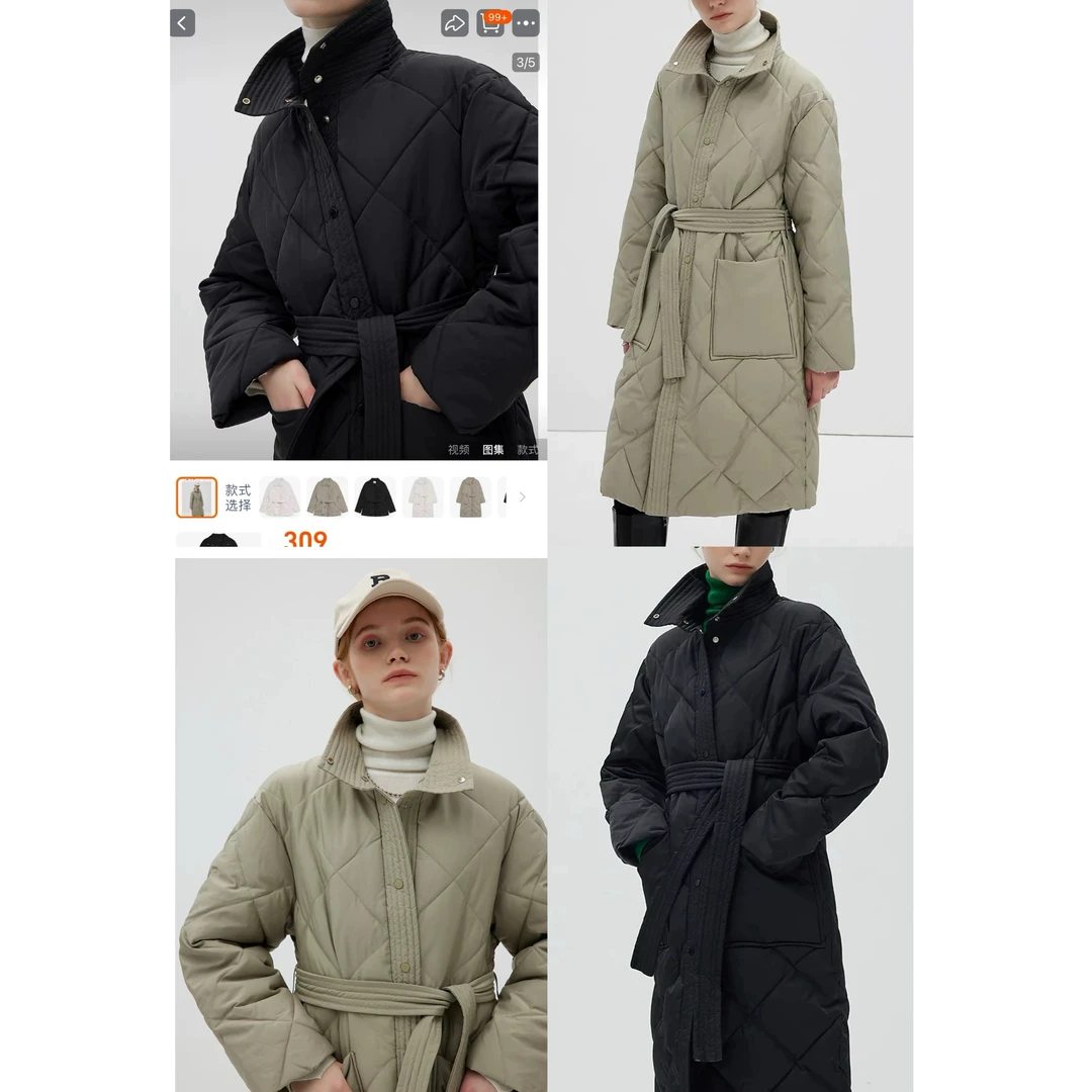 【环岛冬游】UP*秋冬加厚菱形格保暖棉服~