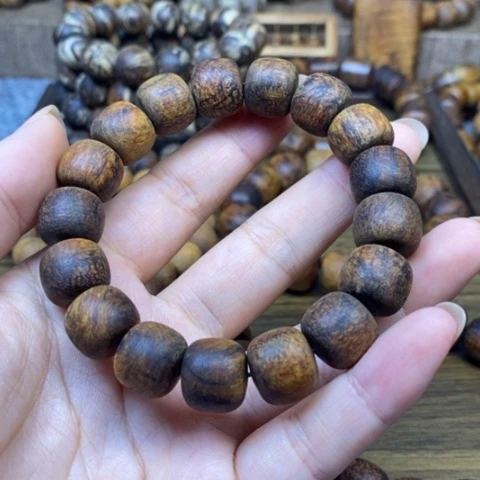 手串贡木12/13飘绿麻丝龙鳞