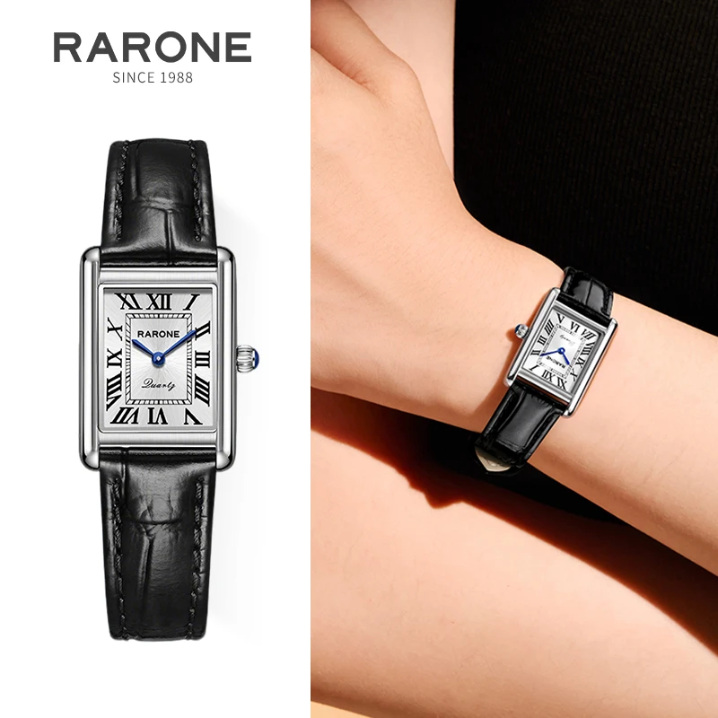 雷诺假日系列女士腕表石英手表女百搭优雅高级经典轻奢方表