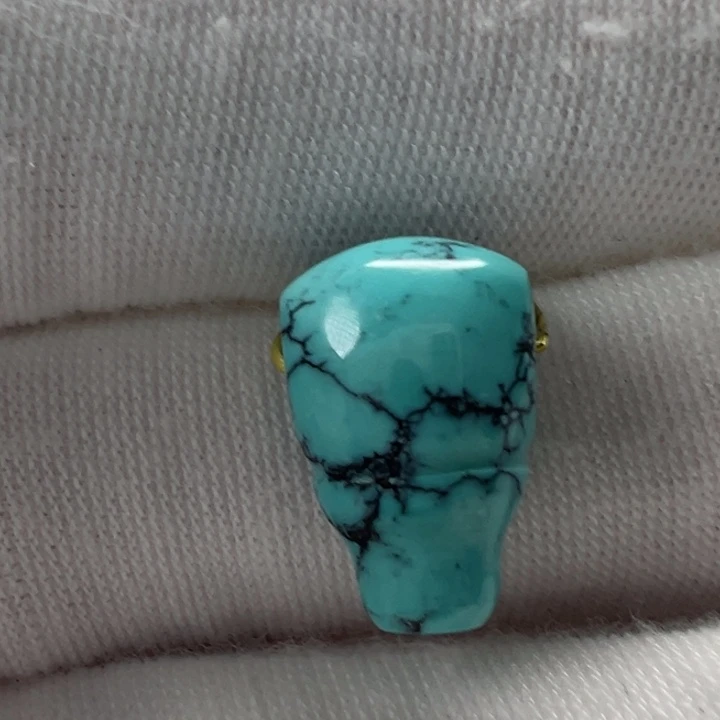 绿松石未镶嵌三通9.2mm