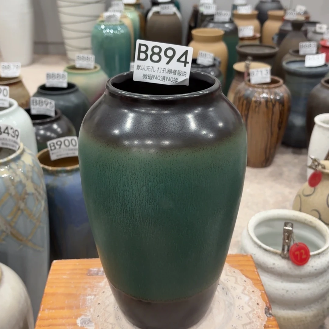 摆件瑕疵894 景德镇陶瓷花瓶高27口9.5
