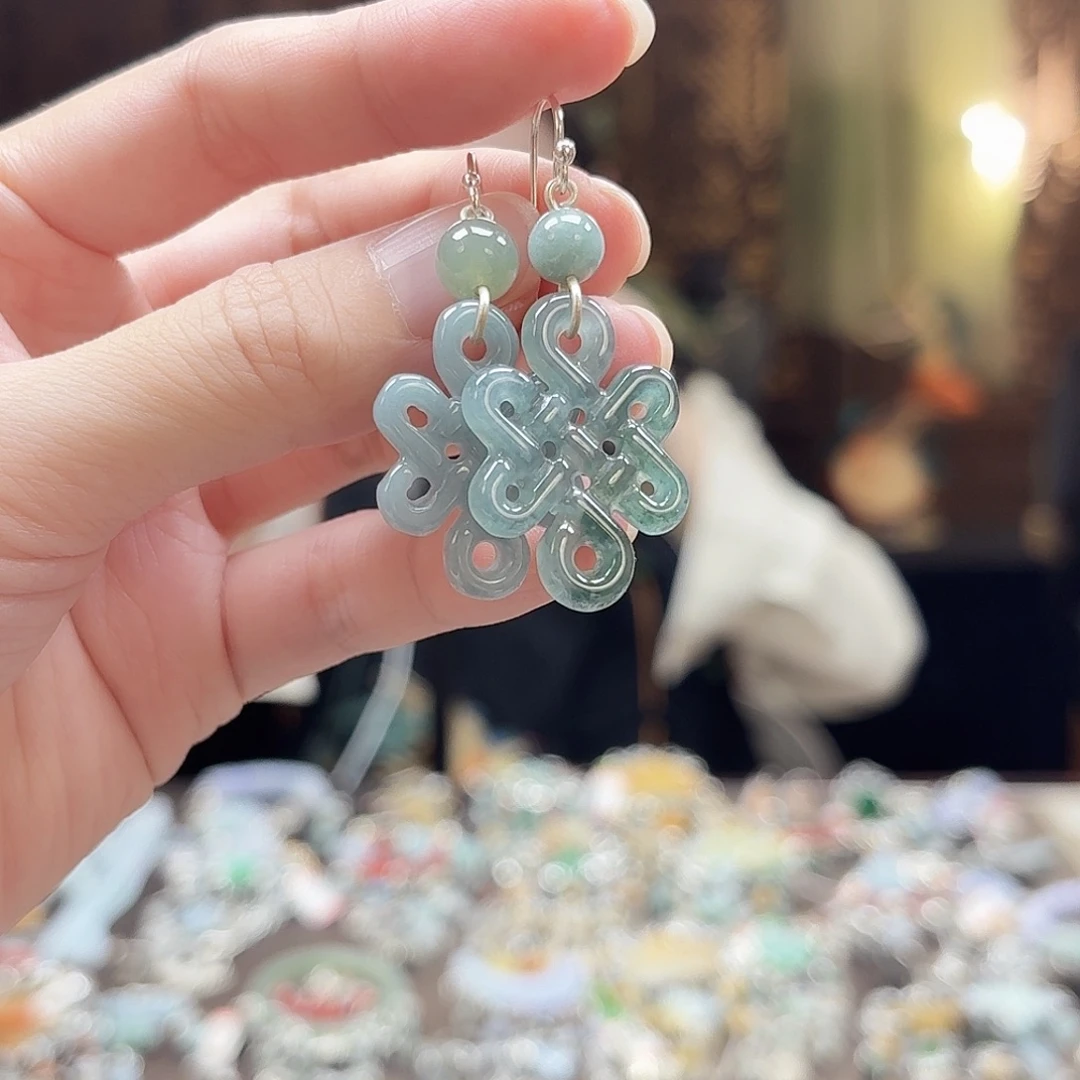 翡翠未镶嵌耳饰耳饰