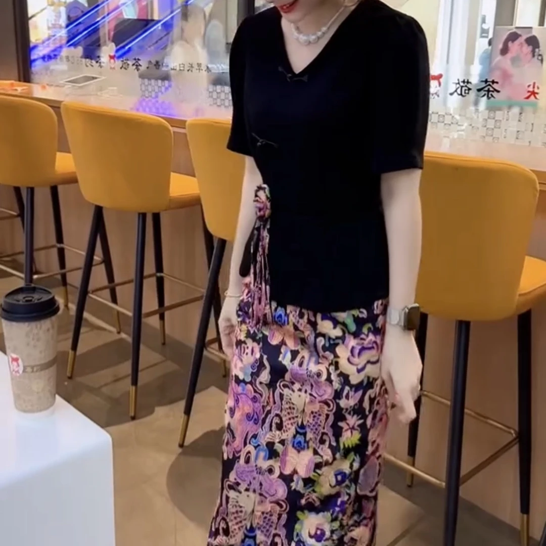 百搭女装时尚潮流中国风显瘦减龄气质国风时尚套装