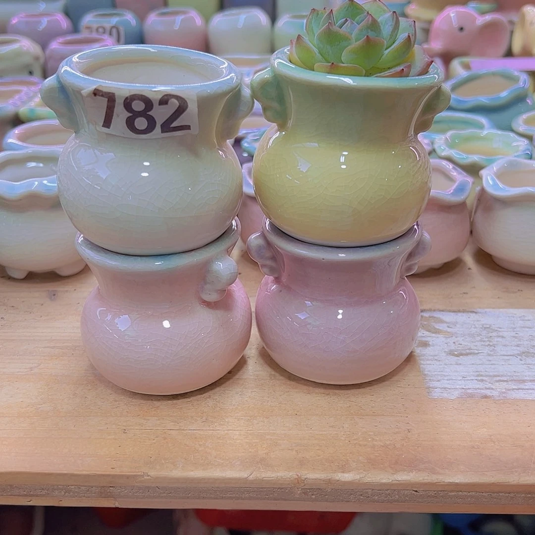 陶瓷花盆当场满12包邮