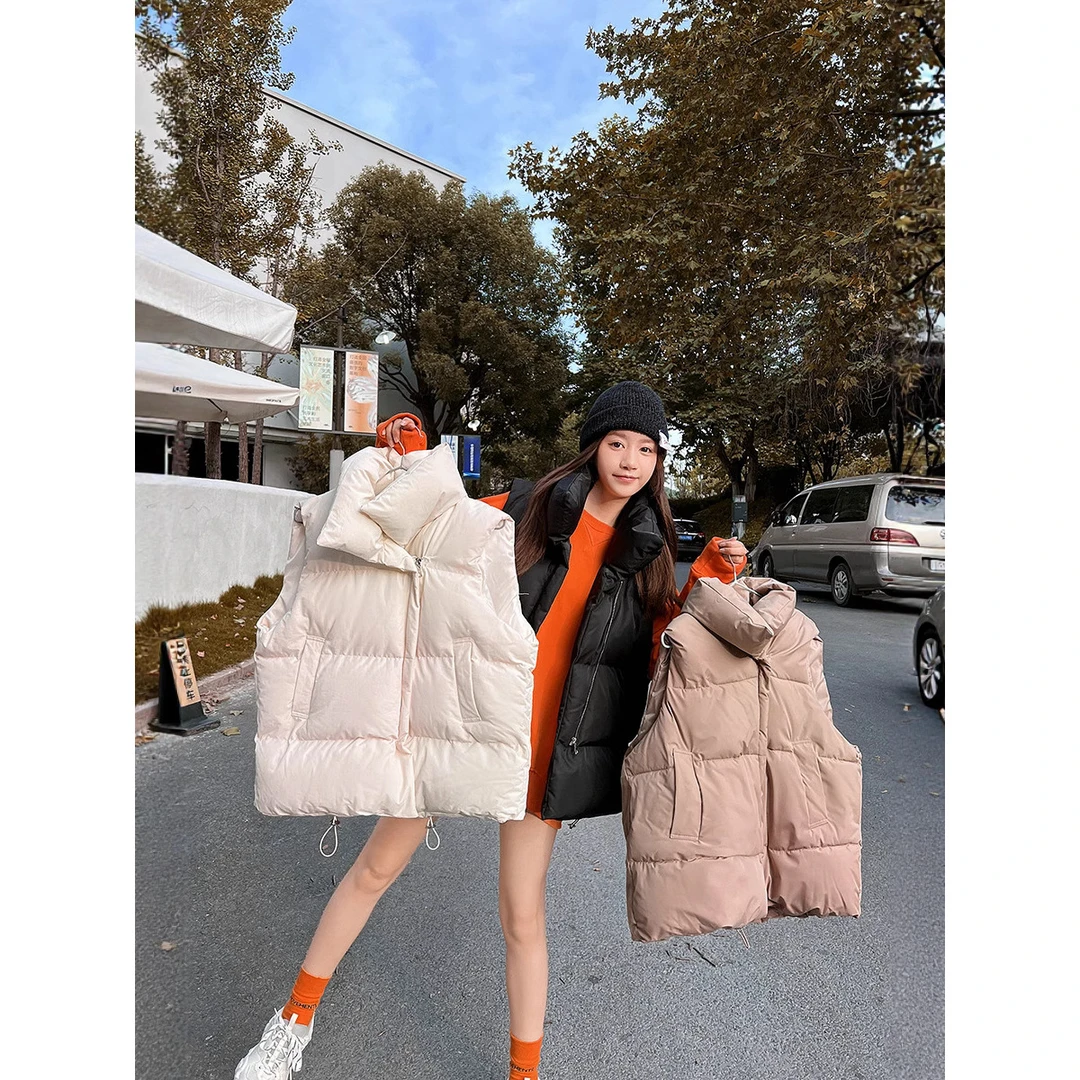 （秀儿福利专场）秋冬新款马甲女短款外套宽松百搭立领棉马夹背心