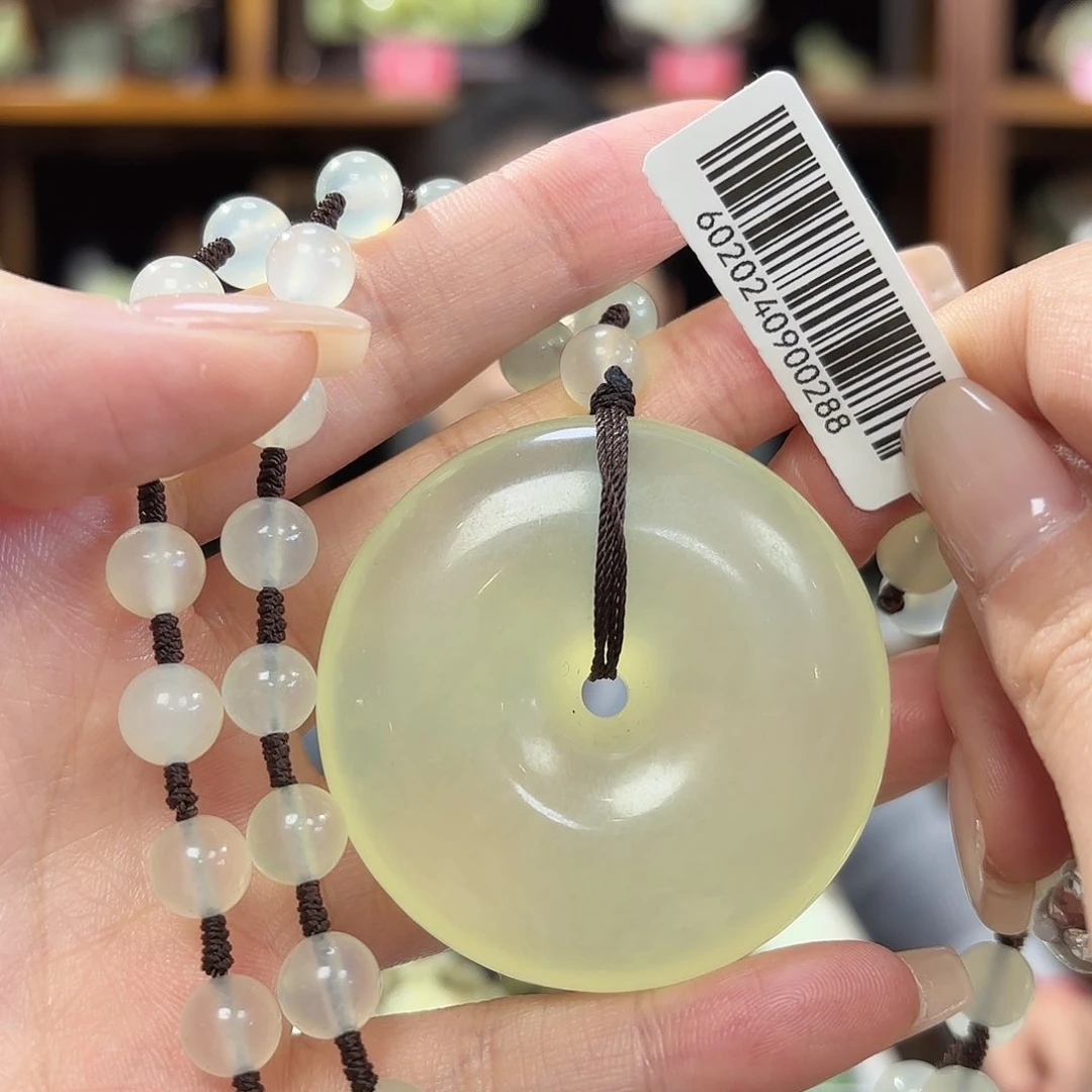 岫玉吊坠平安扣未镶嵌