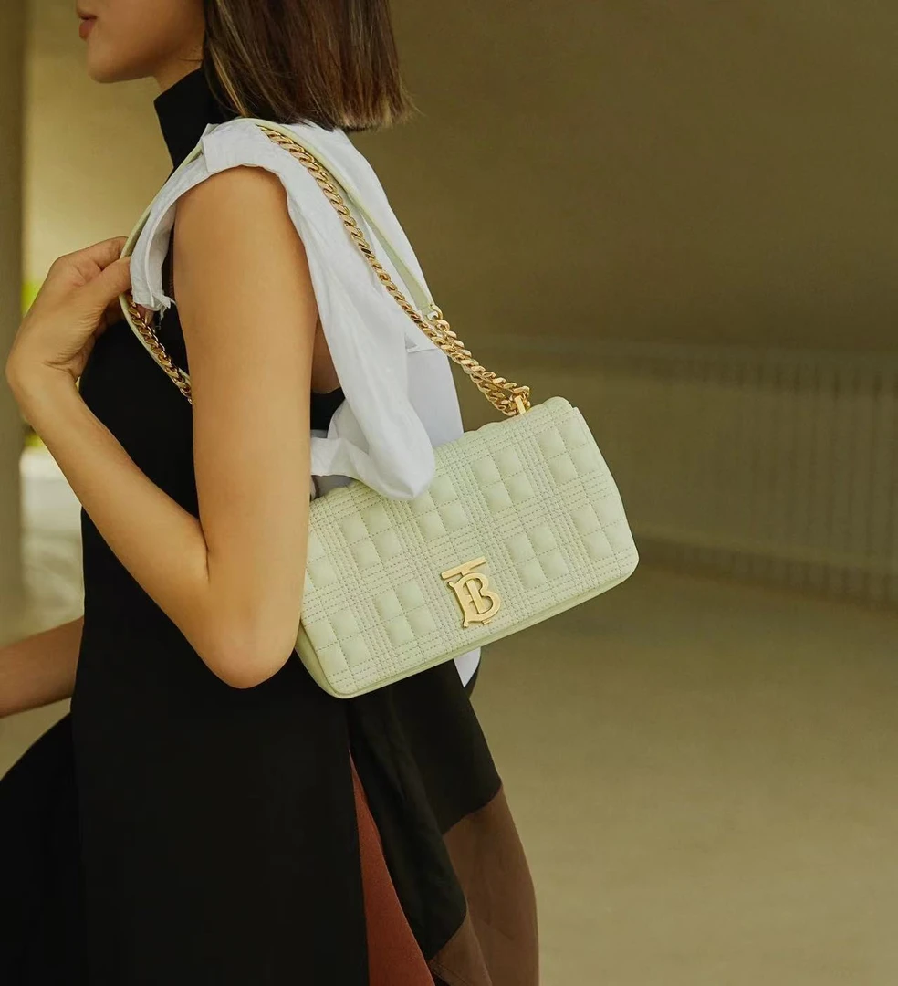 95新 BURBERRY/博柏利 巴宝莉绿色单肩包/11929555