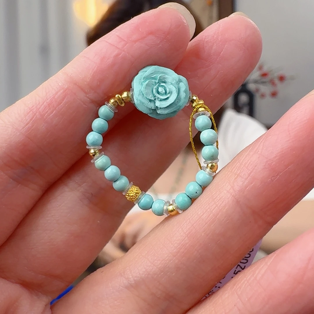 绿松石18K金镶嵌珠宝奇石