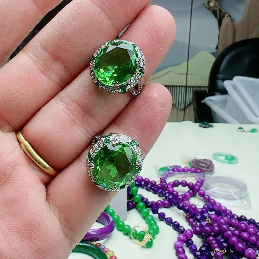 碧玺戒指14K金镶嵌碧玺