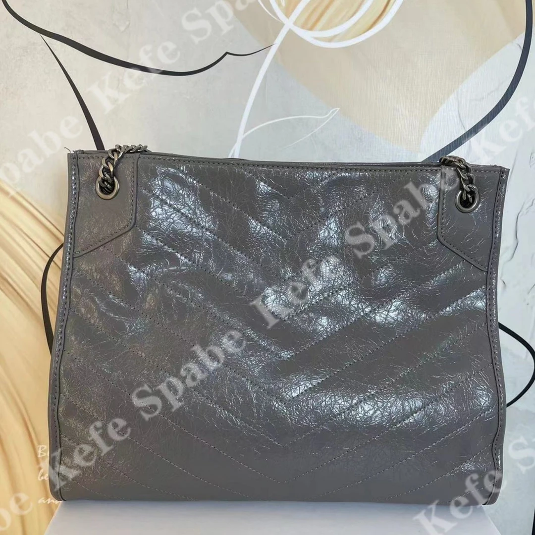 HM01125新款灰色大号流浪链条单肩斜挎包-1