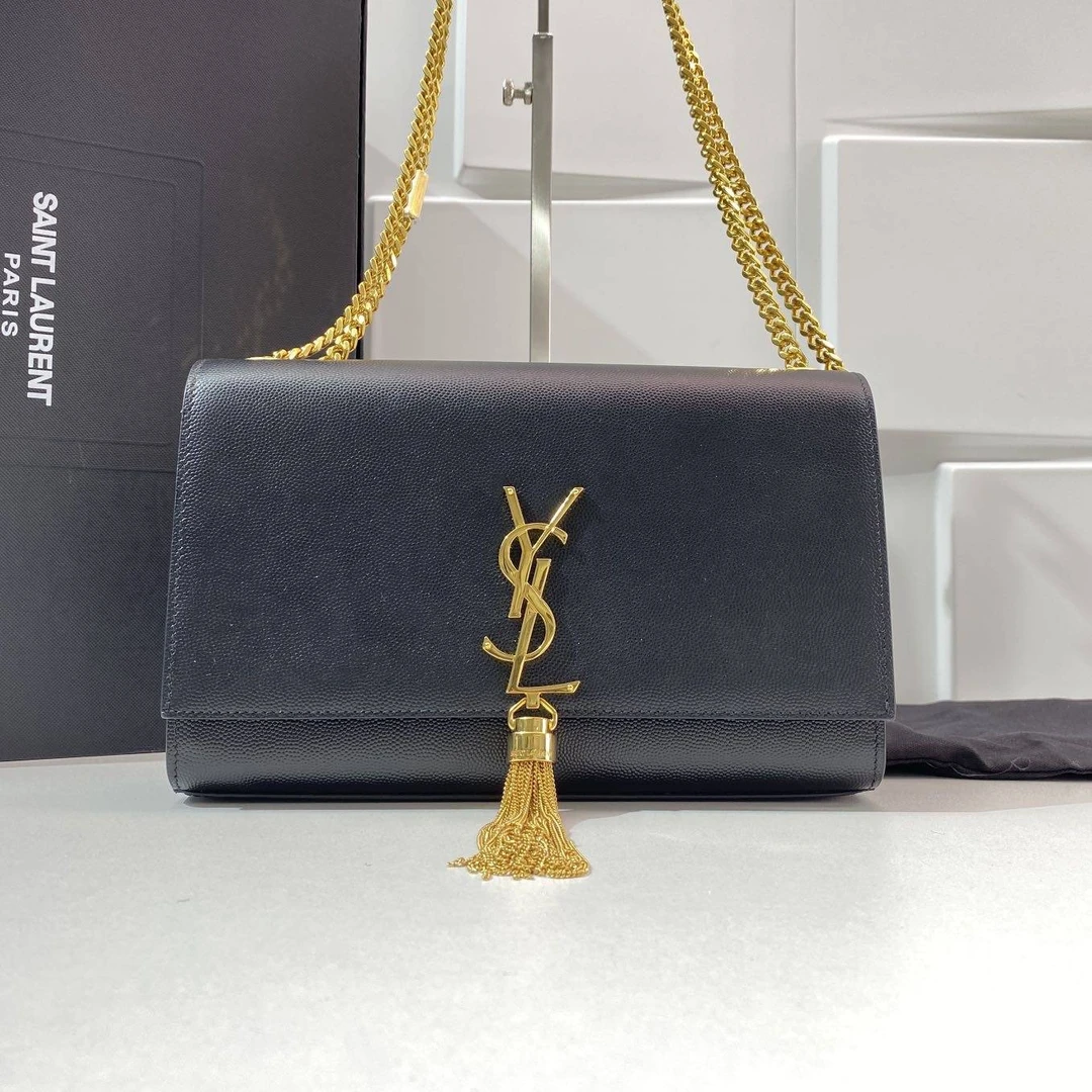 99新 YSL/圣罗兰 圣罗兰黑金荔枝皮 THCI2984