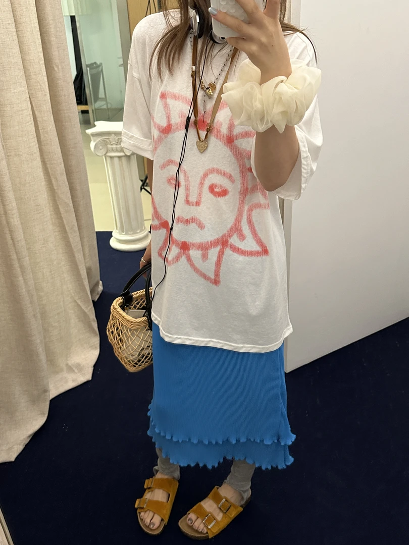 【ZHANGDAYUN】7497#【Ins博主太阳花凉凉大版T】