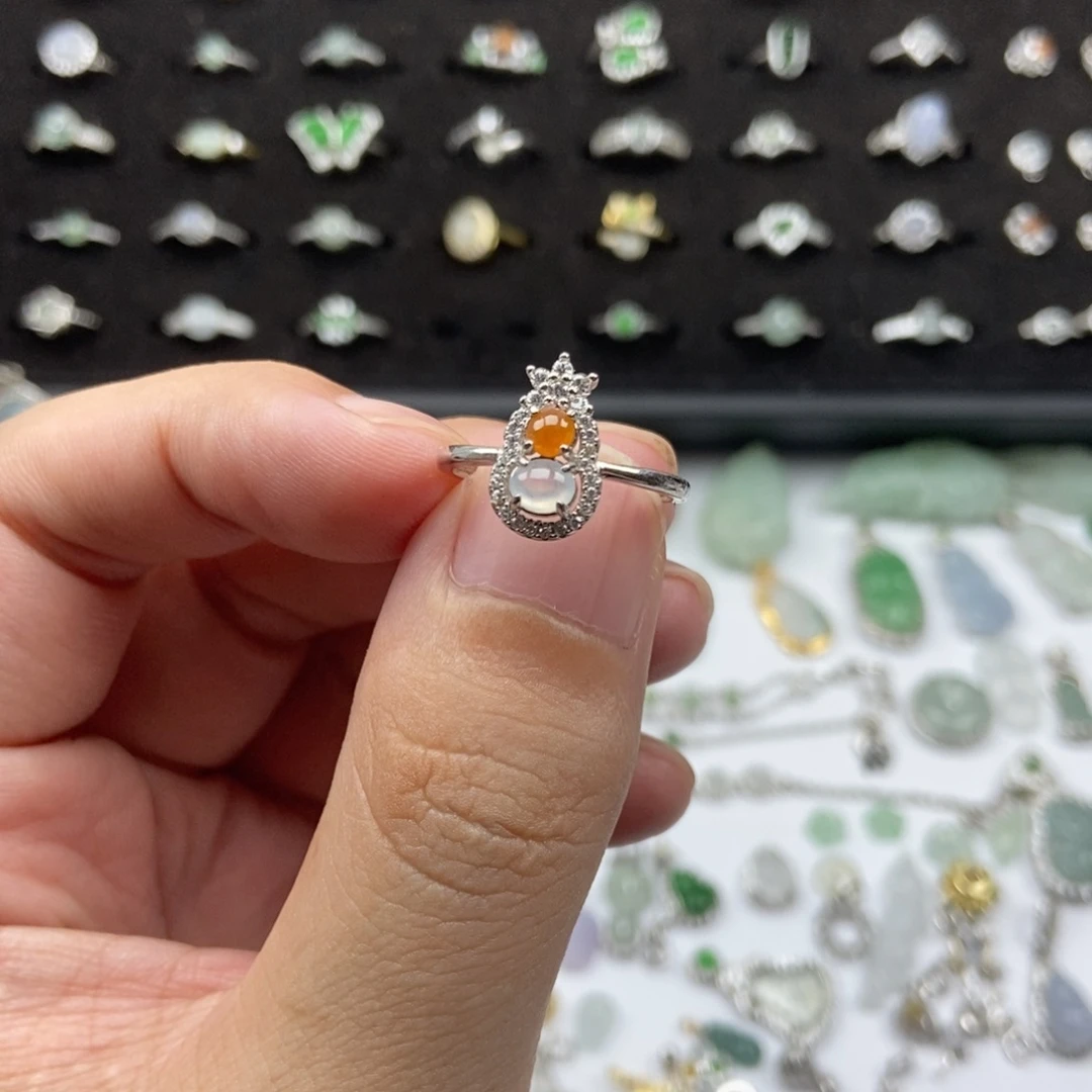 翡翠银S925镶嵌颈饰