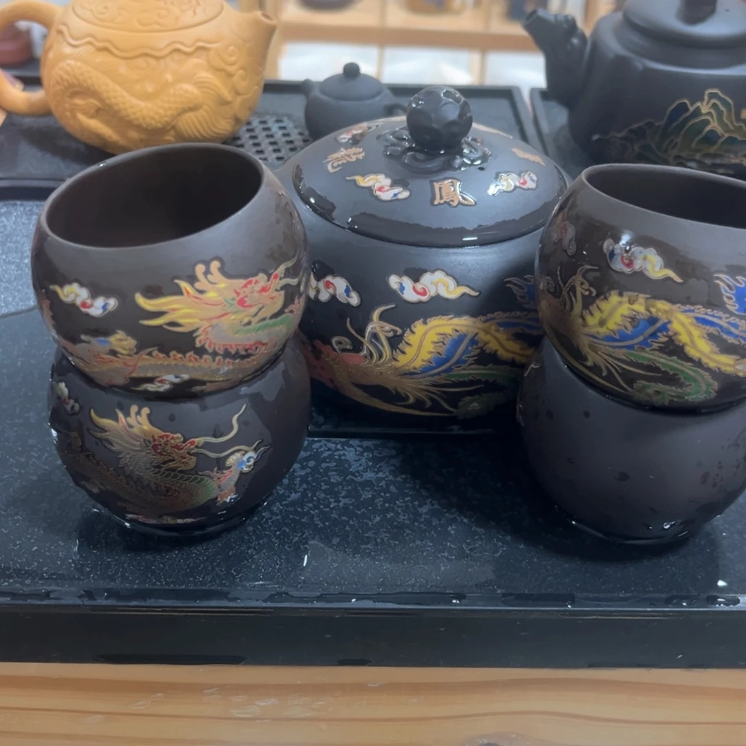 茶壶紫砂一壶4杯500cc123