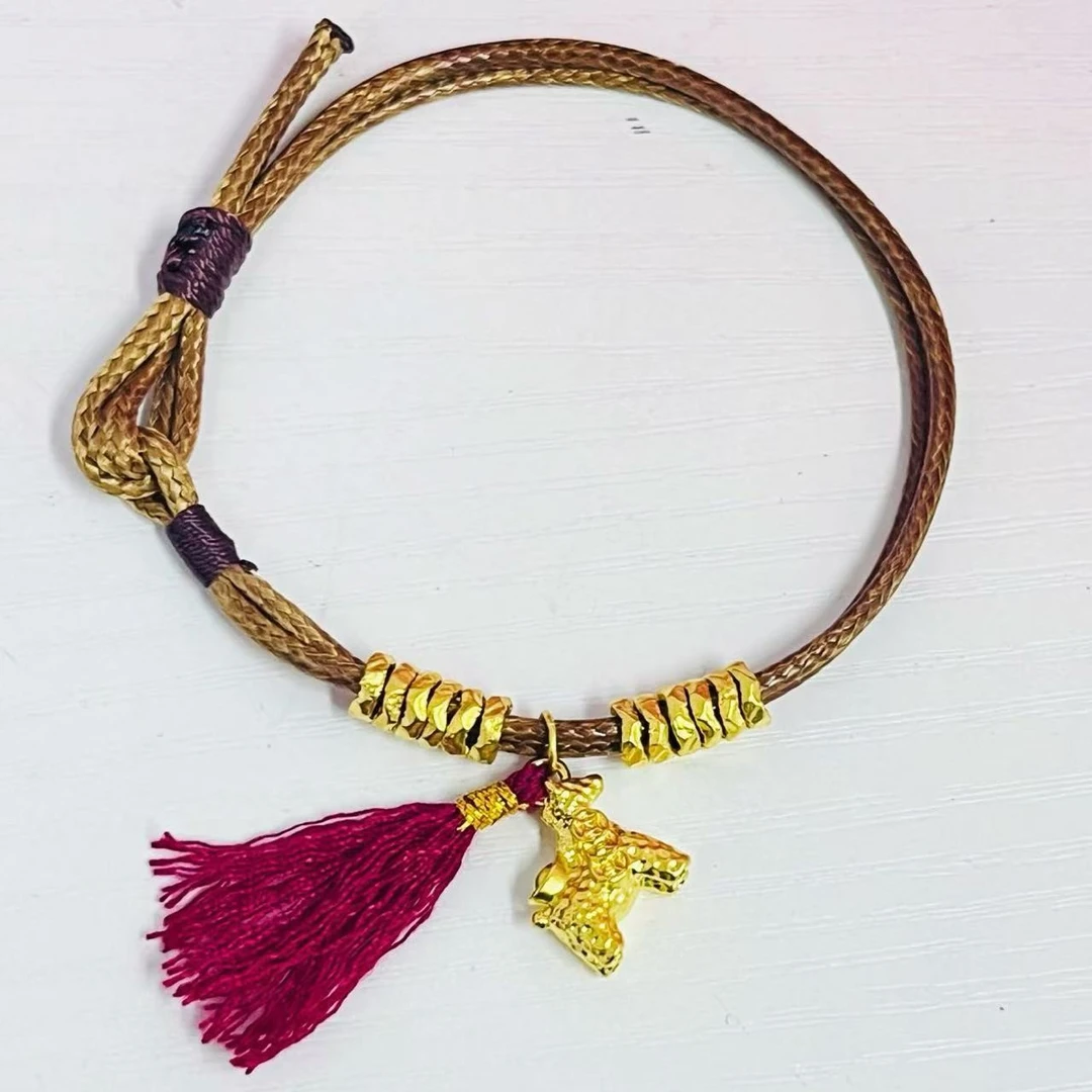 【小琪金选】 足金999 马上有盘缠配件（赠编绳）多样性发一