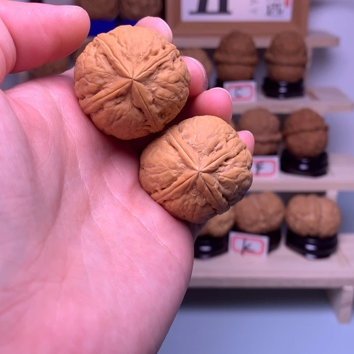 把件文玩核桃14屁桃四棱32尺