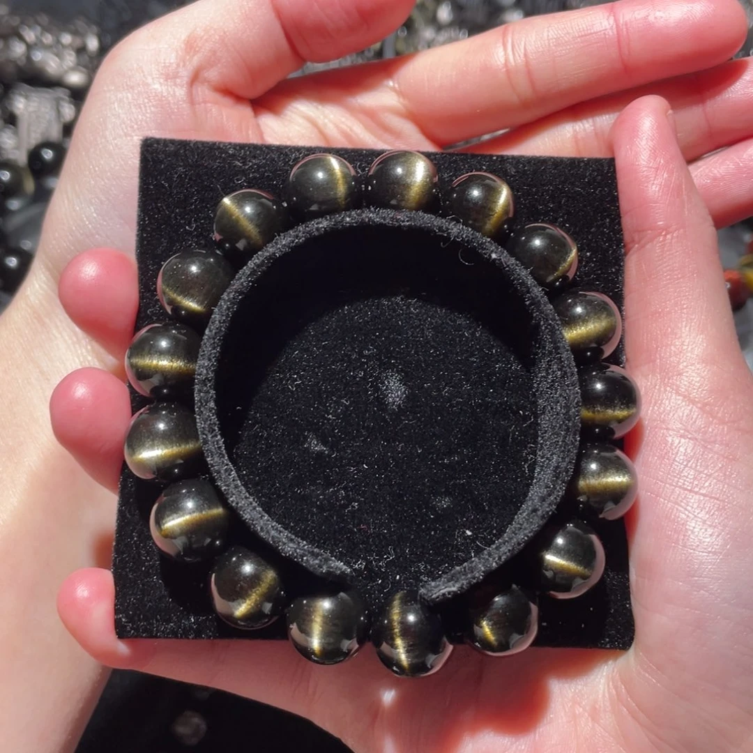 黑曜岩手串未镶嵌?**鱼