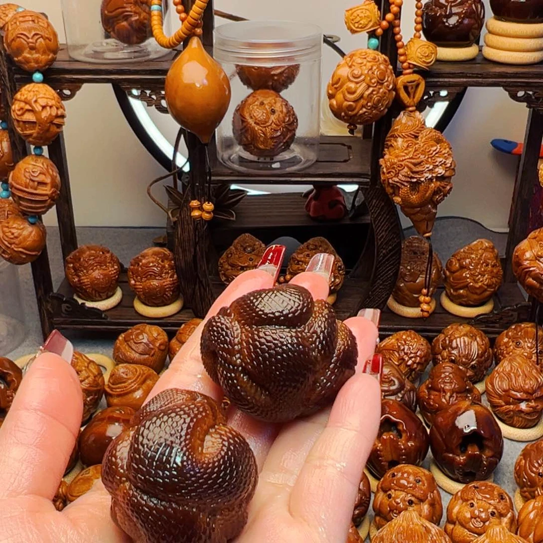 橄榄核手串/手链壹**生玉华蛇