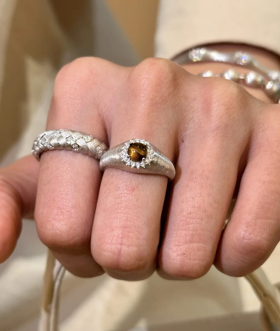 925银戒指 能量加油站|虎眼戒指女中古风vintage纯银复古雅丹