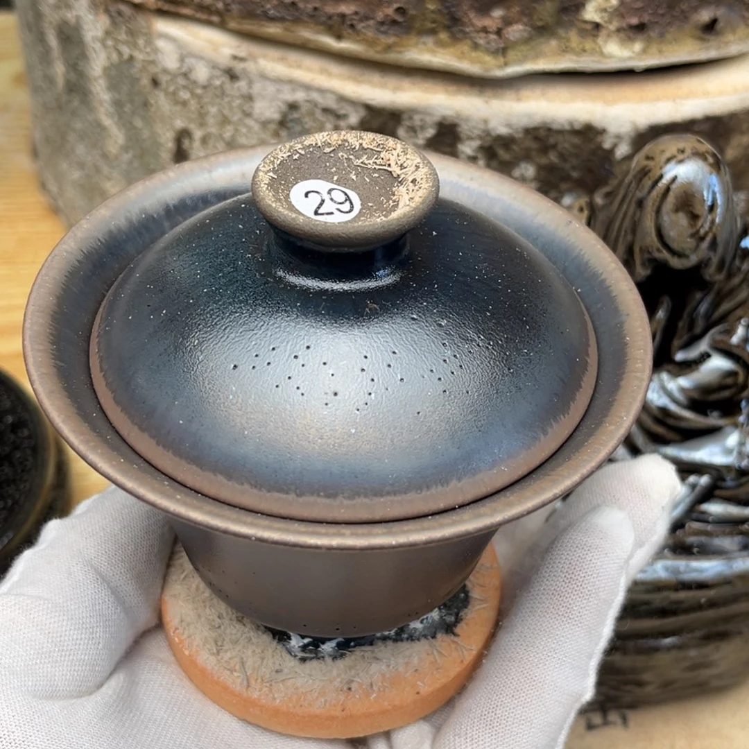 茶盏义兴龙窑坚持真柴烧微瑕