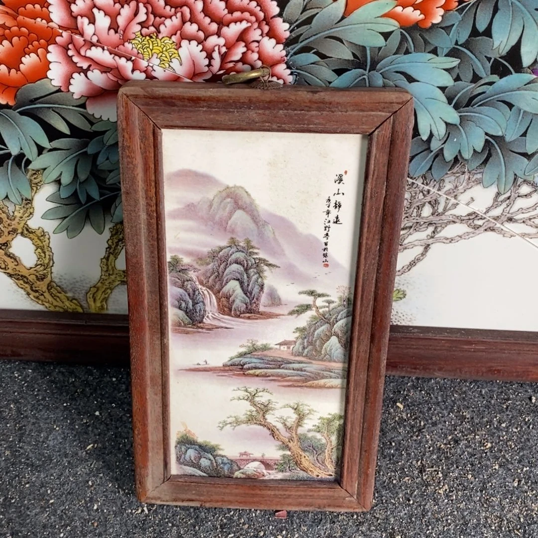瓷28*16*1景德镇瓷板画柴窑烧制