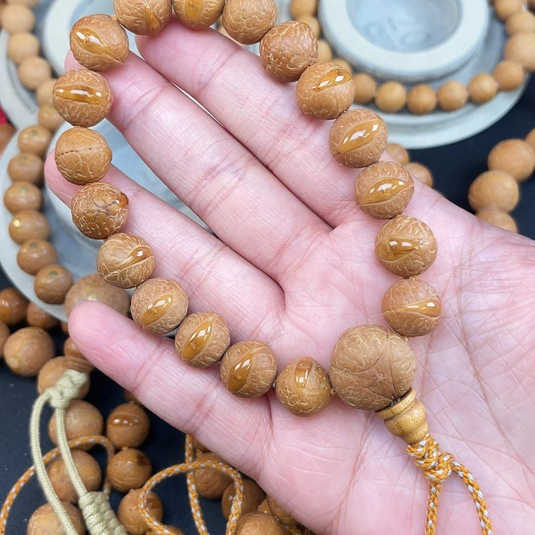 #***#手串凤眼菩提L69-K25凤眼菩提小12+同树红皮铁籽