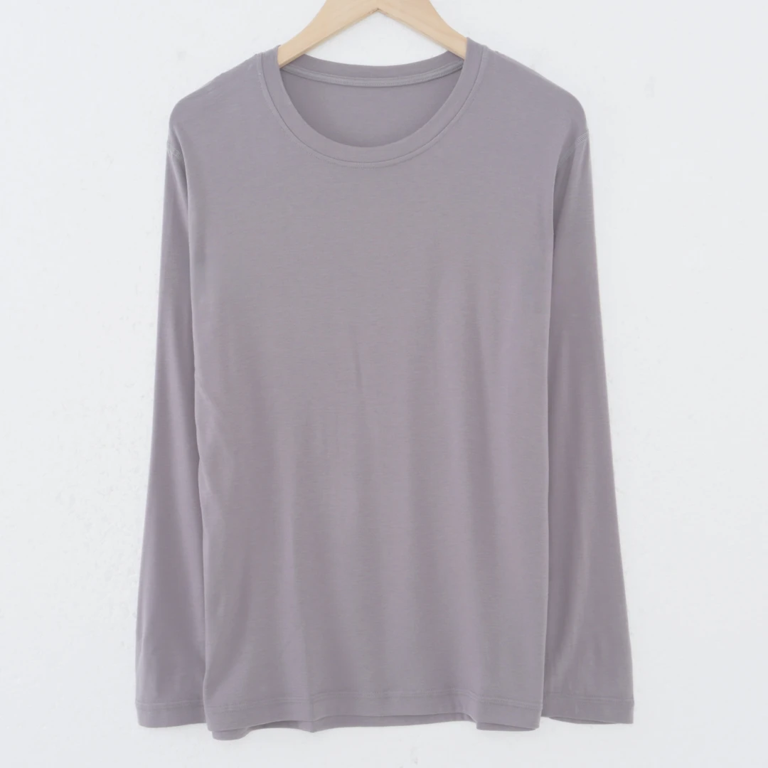 男士秋冬圆领保暖上衣02504微磨毛舒适柔软透气高弹内搭打底衫