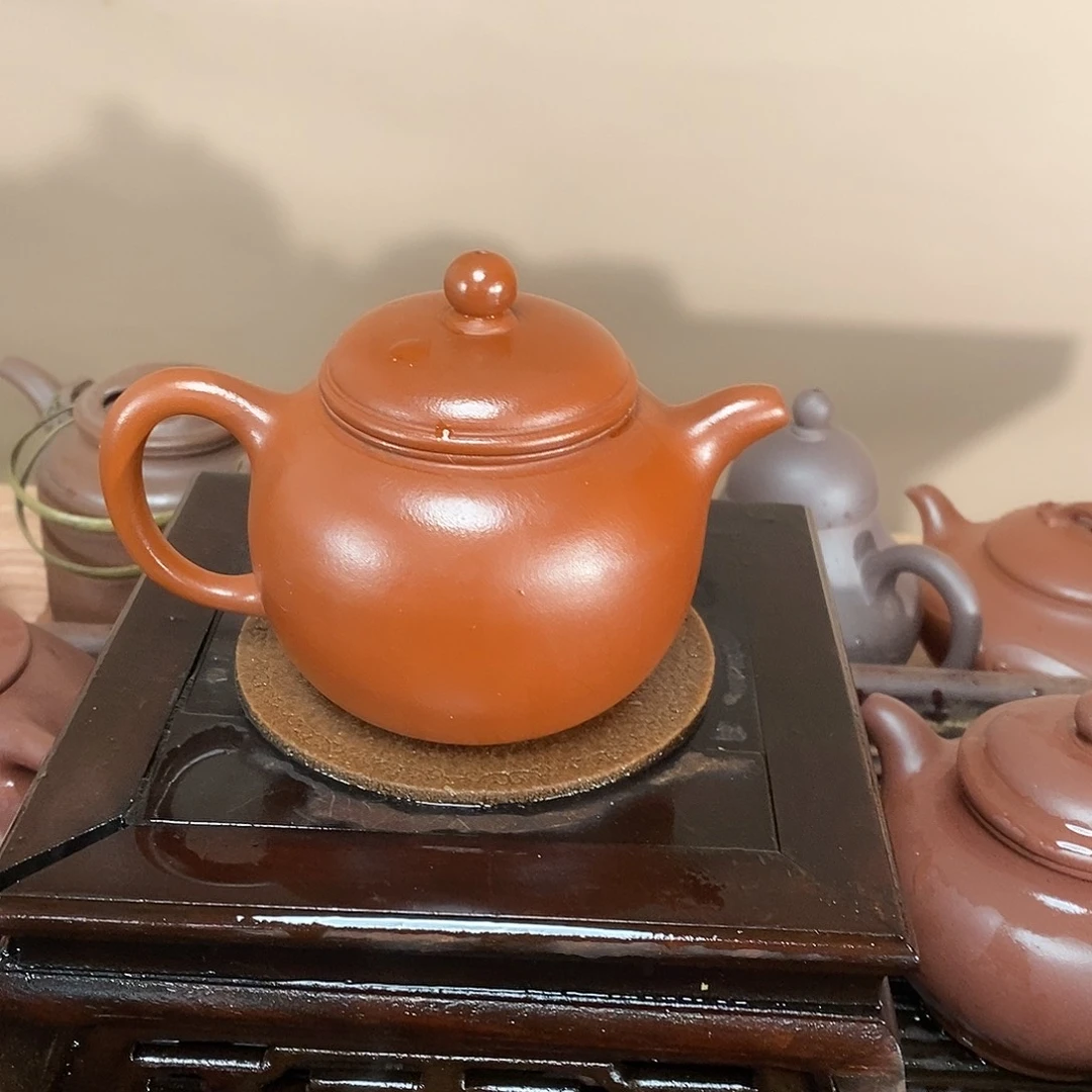 紫砂茶壶高端250cc大红泥匏尊