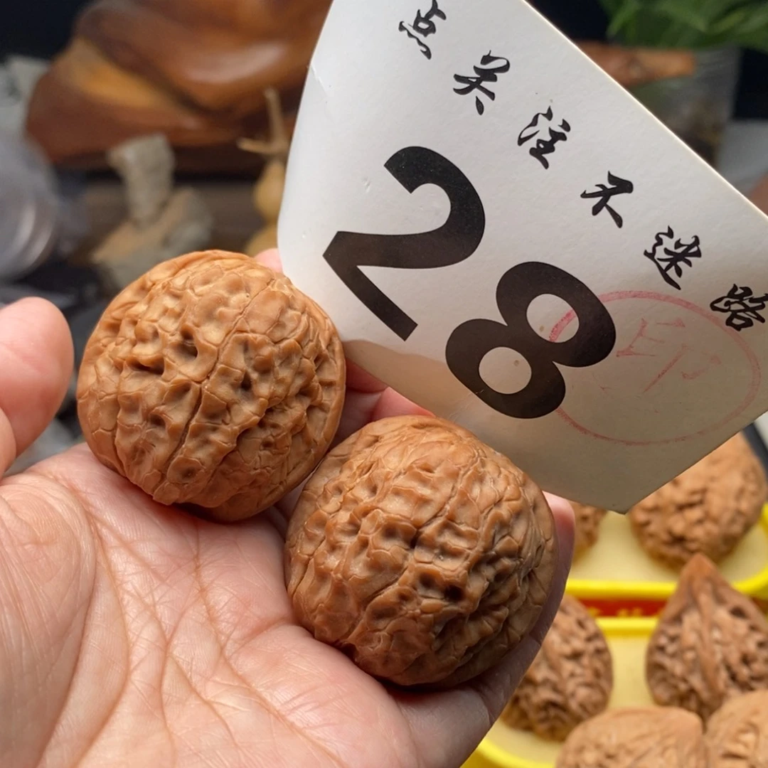 把件文玩核桃40甲骨文