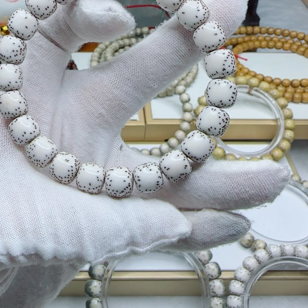 范***5手串星月菩提原脂白半壁江山10×9