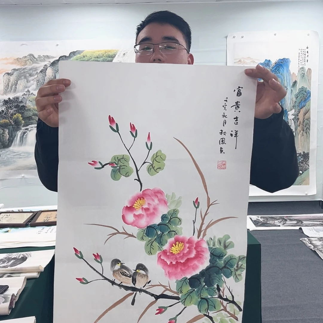 国画国画纯手工作品