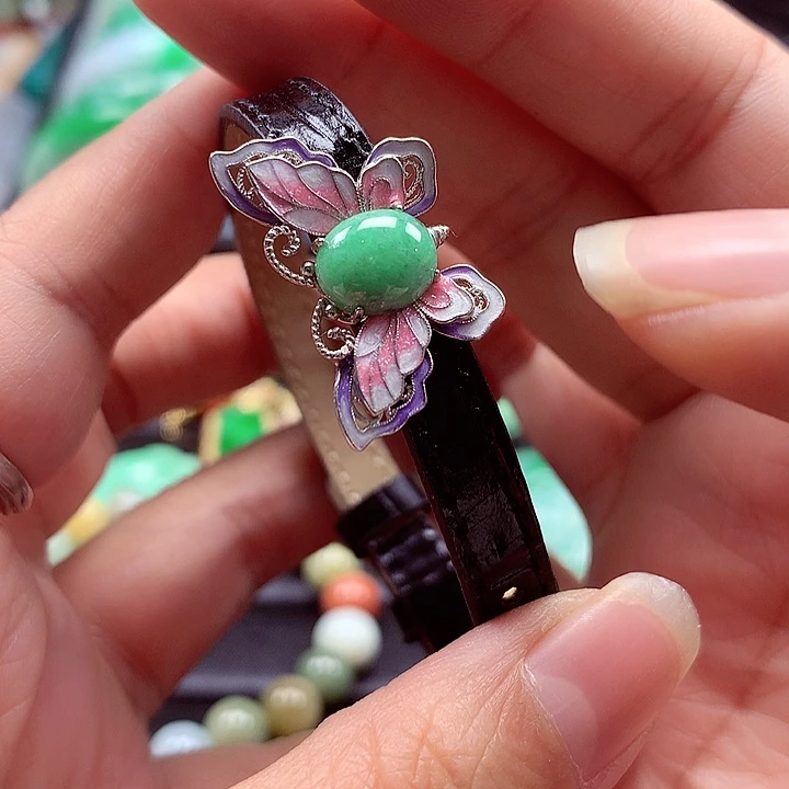 颈饰银S925镶嵌翡翠翡翠